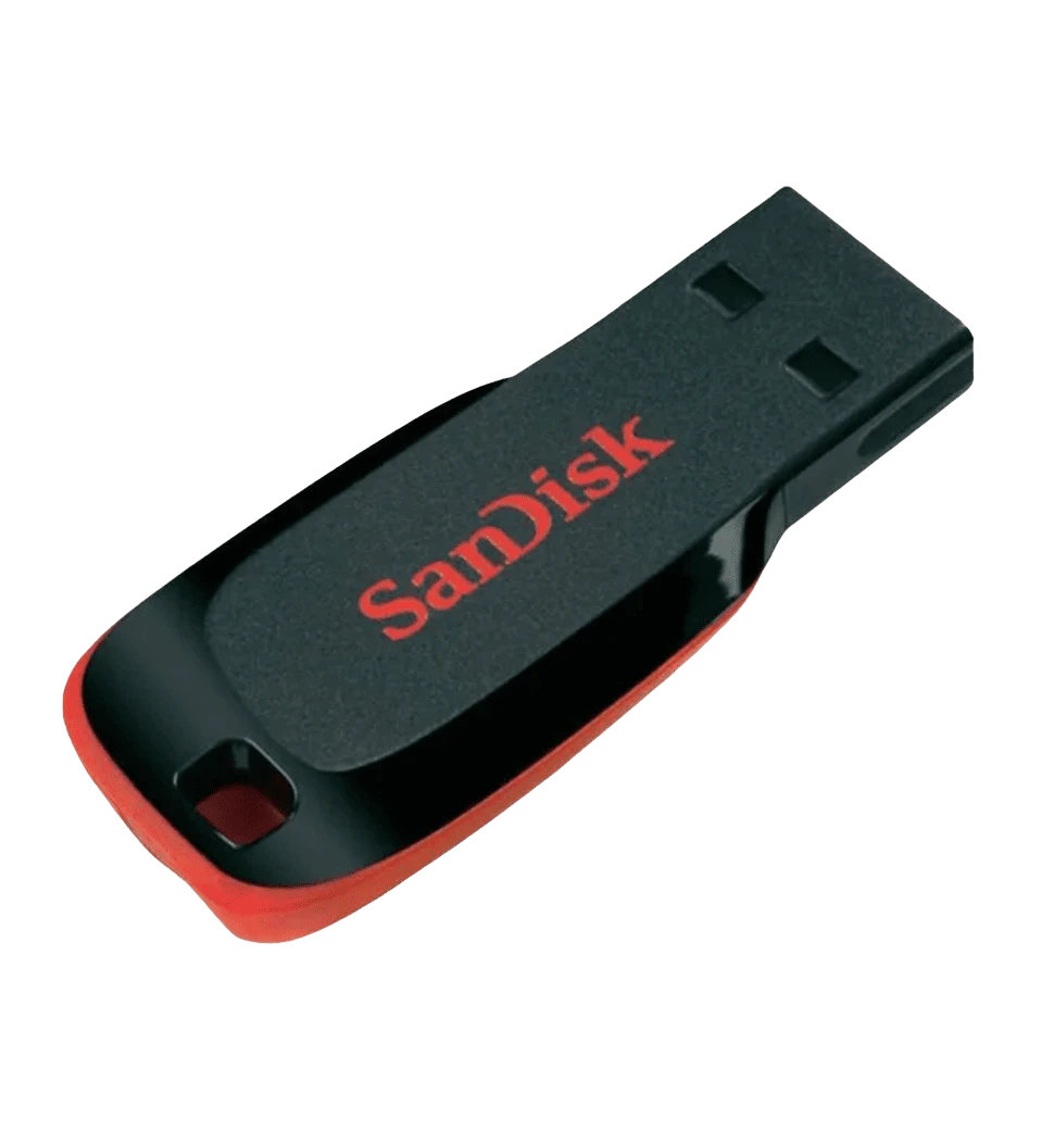 Флешка SanDisk 128 GB Cruzer Blade (SDCZ50-128G-B35) вид флешки під кутом