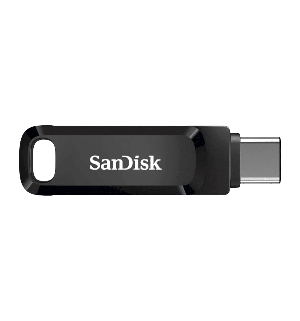 Флешка SanDisk 64 GB Ultra Dual Drive Go Type-C Black (SDDDC3-064G-G46) вид флешки горизонтально