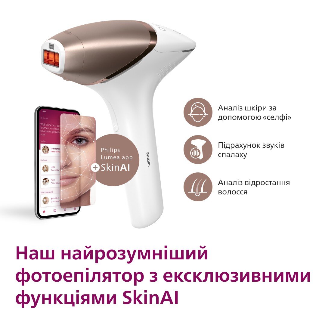 Фотоэпилятор PHILIPS Lumea серии 9900 BRI973/00 с технологией SenseIQ 2