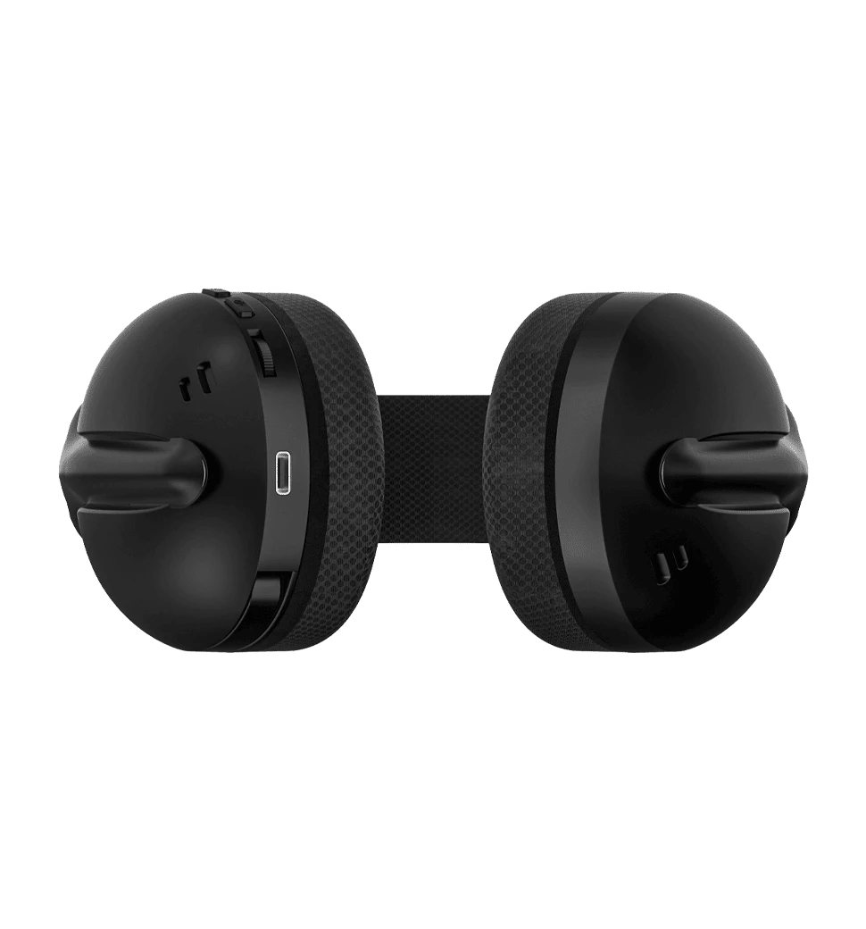 Гарнітура бездротова  AULA S6 wireless headset - 3 in 1, wired, 2.4G wireless, Bluetooth black фото знизу