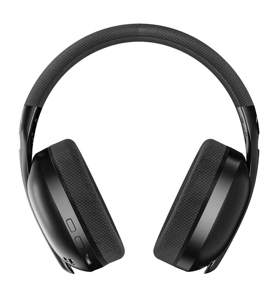 Гарнітура бездротова  AULA S6 wireless headset - 3 in 1, wired, 2.4G wireless, Bluetooth black передній вид