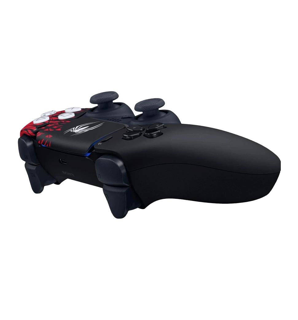 Геймпад DualSense Wireless Controller для Sony PS5 (Spider-Man 2 Limited Edition) верхній вид геймпаду горизониально під лівим кутом