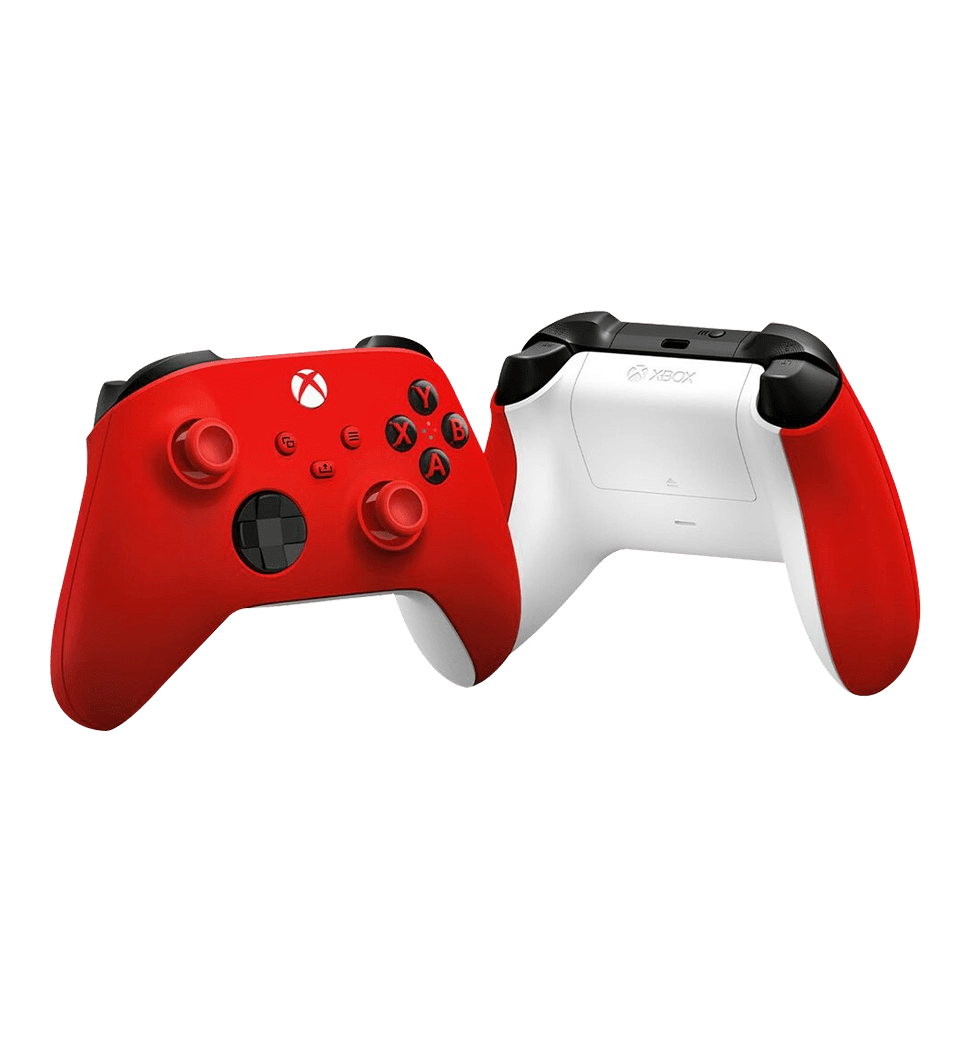 Геймпад Microsoft Xbox Series X | S Wireless Controller Pulse Red (QAU-00012) - фото геймпада спереду та ззаду