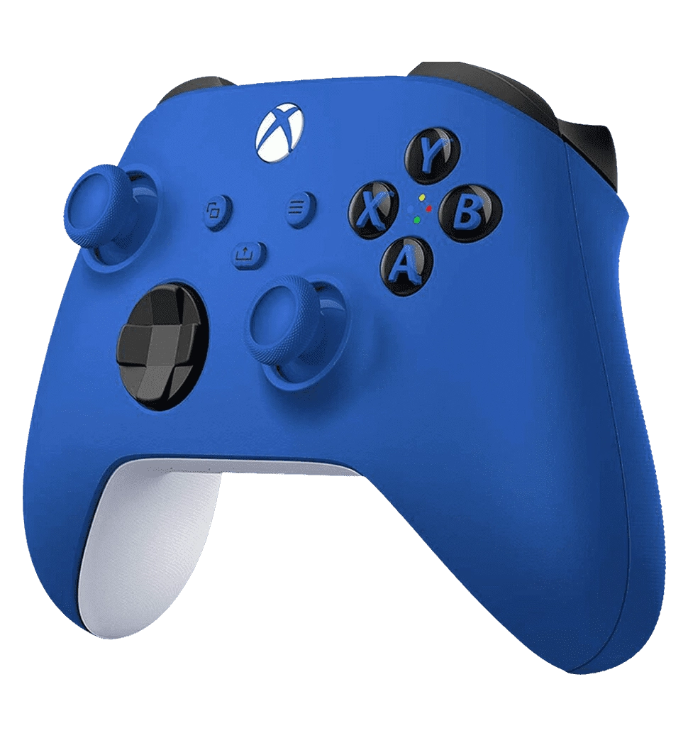 Геймпад Microsoft Xbox Series X | S Wireless Controller Shock Blue (QAU-00002) - фото геймпада під правим кутом