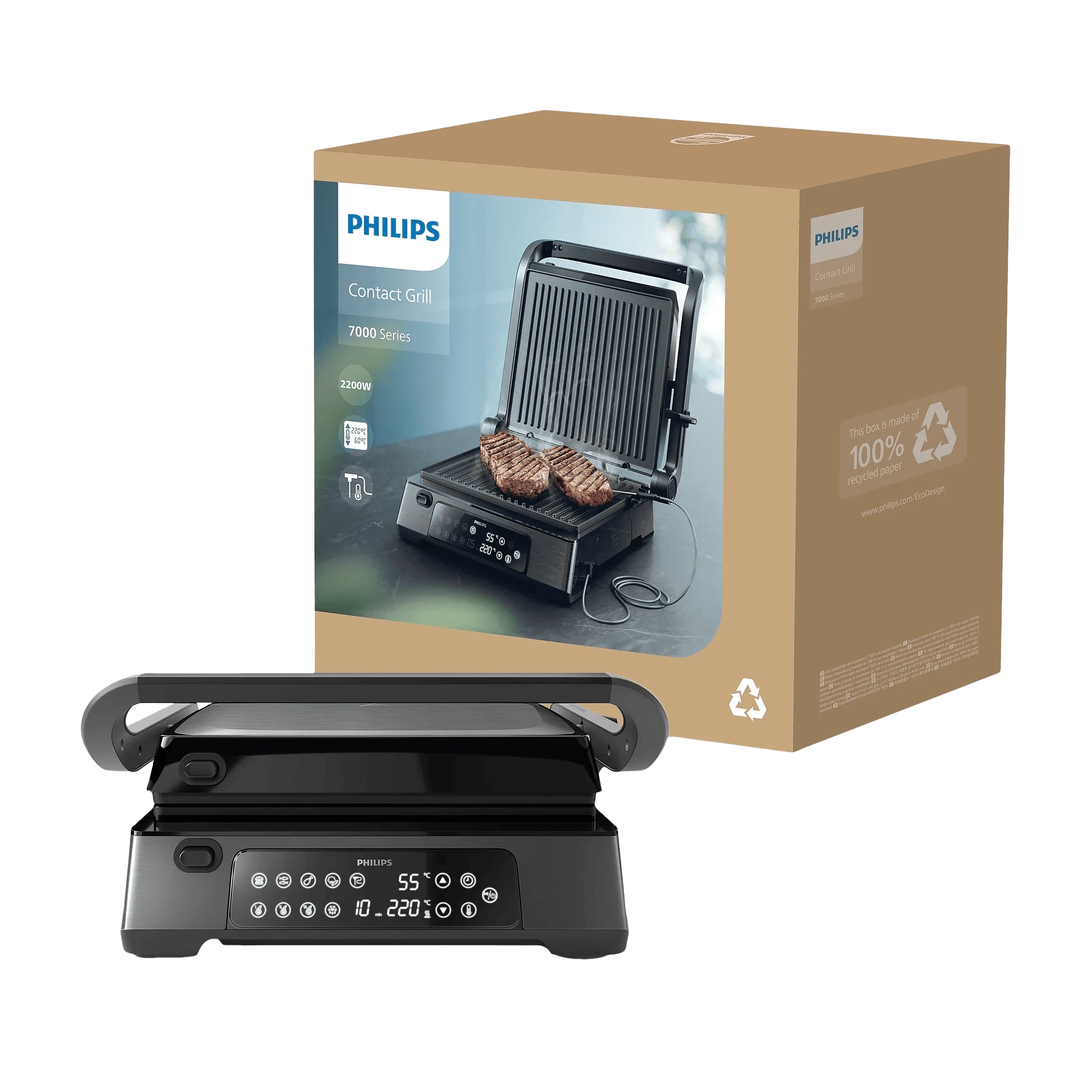 Гриль Philips Series 7000 HD6307/70 — фото спереду