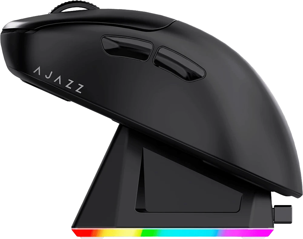 Ігрова бездротова миша Ajazz AJ179P MC Charging Dock Wireless (AJ179P-MC-B) вид на док станції