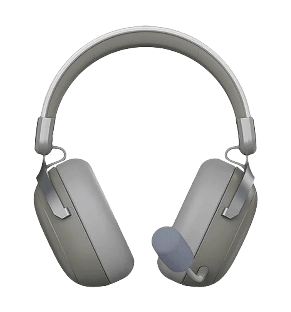 Ігрова гарнітура Ajazz AHM08 MAX 3-Mode Grey передній вид