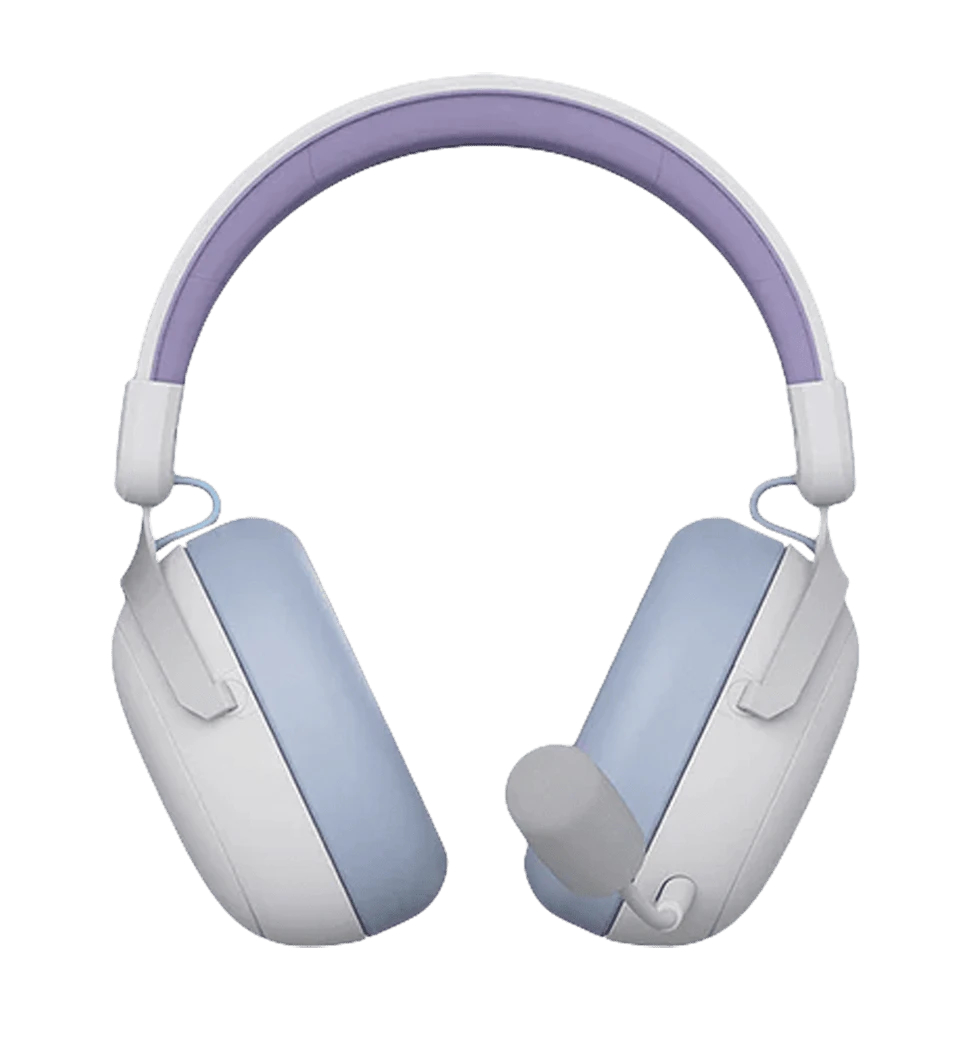 Ігрова гарнітура Ajazz AHM08 MAX 3-Mode White передній вид