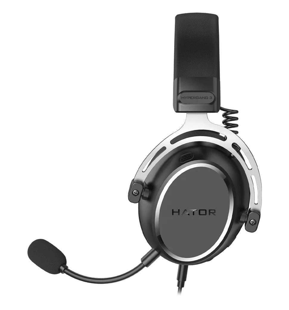 Ігрова гарнітура HATOR HYPERGANG 3 Hi-Res (ESH05) black вид з боку