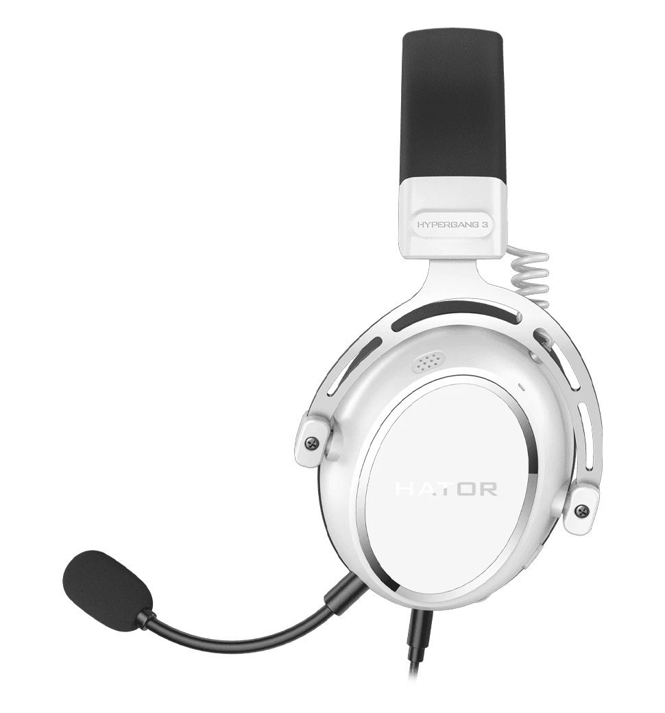Ігрова гарнітура HATOR HYPERGANG 3 Hi-Res (ESH06) white вид збоку