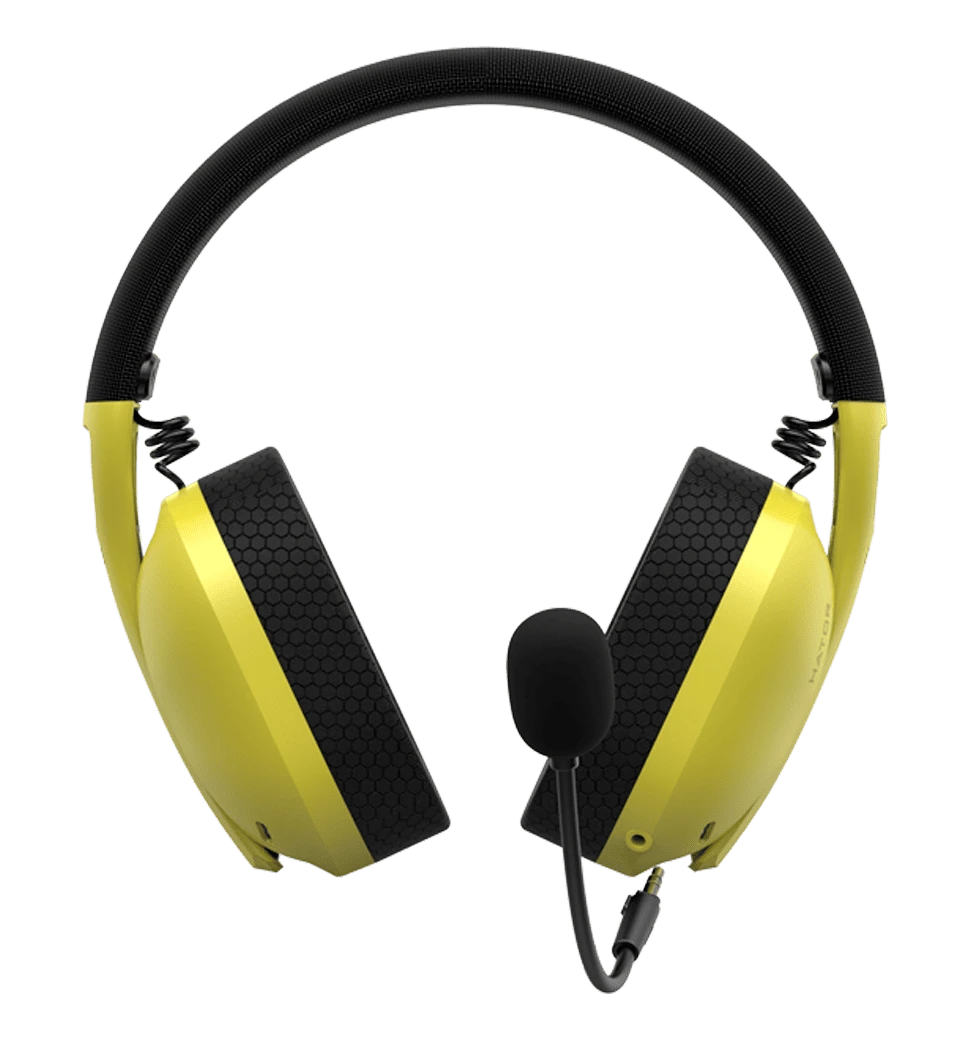 Ігрова гарнітура HATOR Hyperpunk 2 USB 7.1 (HTA-847) Black/Yellow передній вид