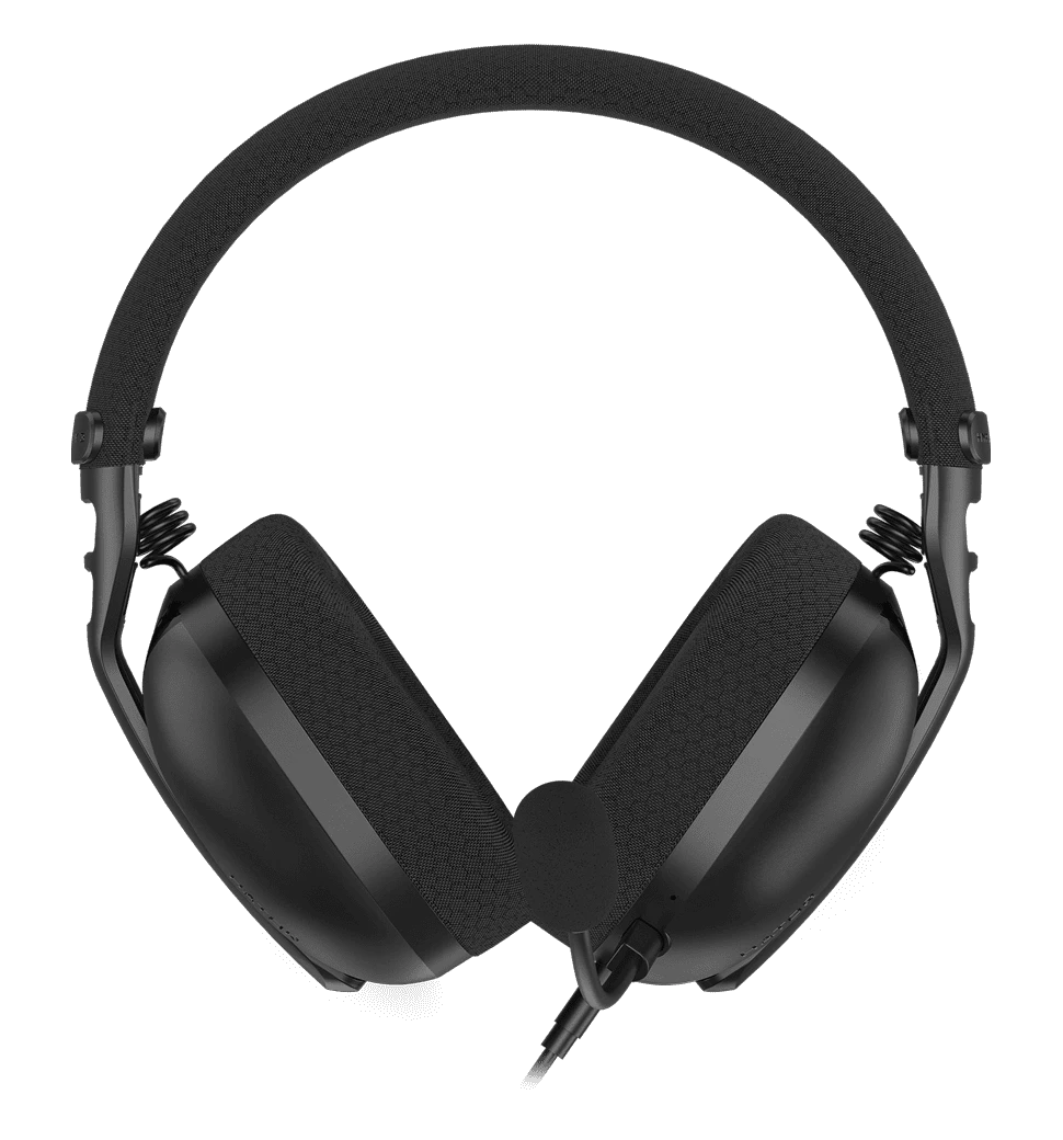 Ігрова гарнітура HATOR HYPERPUNK 3 Hi-Res (ESH10) USB7.1 black, Bluetooth phone calls, SyncHUB передній вид