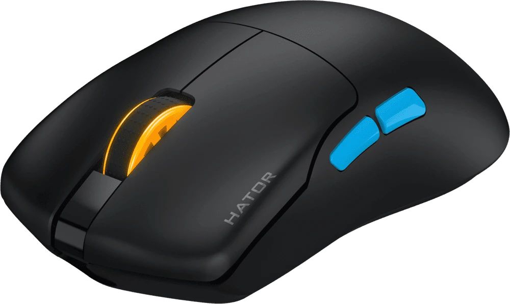 Ігрова миша HATOR Pulsar 3 PRO wireless (HTM640) black передній вид миші