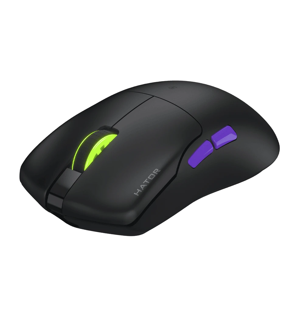 Ігрова миша HATOR Pulsar 3 Ultra 4K wireless (HTM680) black передній вид миші