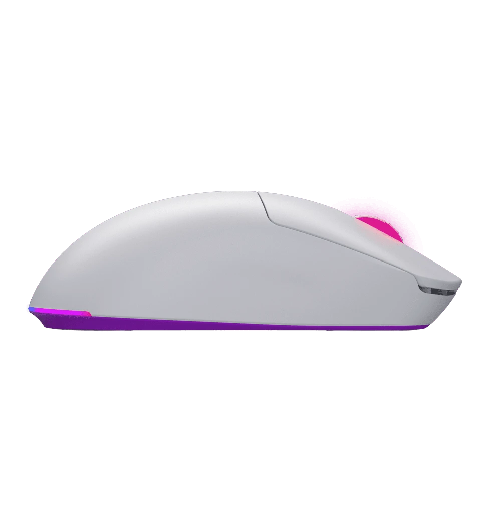 Ігрова миша HATOR Quasar 3 ULTRA 8K Wireless (HTM771) white вид бічна грань