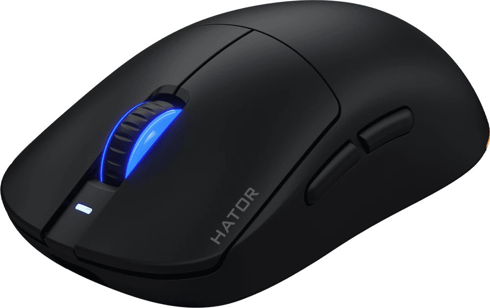 Ігрова миша HATOR Quasar 3 wireless (HTM730) black передній вид