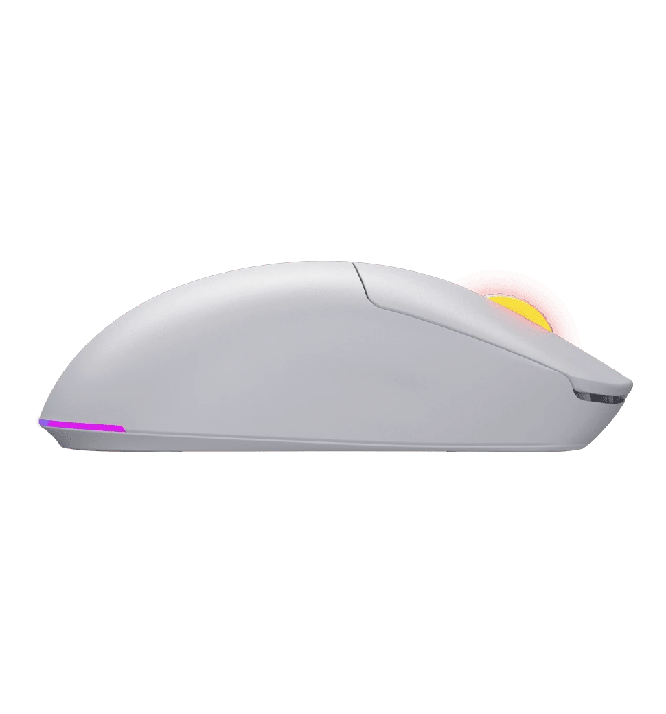 Ігрова миша HATOR Quasar 3 wireless (HTM731) white вид бічна грань