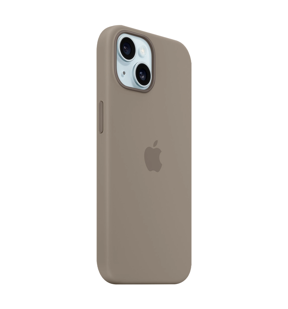 iPhone 15 Silicone Case with MagSafe Clay (MT0Q3ZM/A) вид з лівого боку