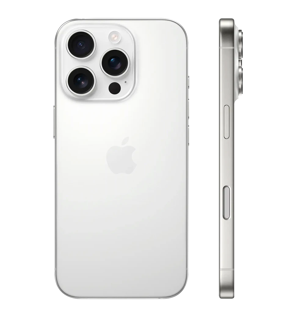 iPhone 16 Pro 128GB White Titanium e-sim Б/В боковий вид