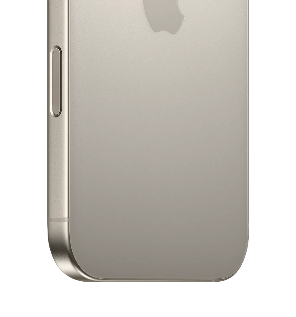 iPhone 16 Pro Max 512GB Natural Titanium e-sim Б/В нижній вид зблизька