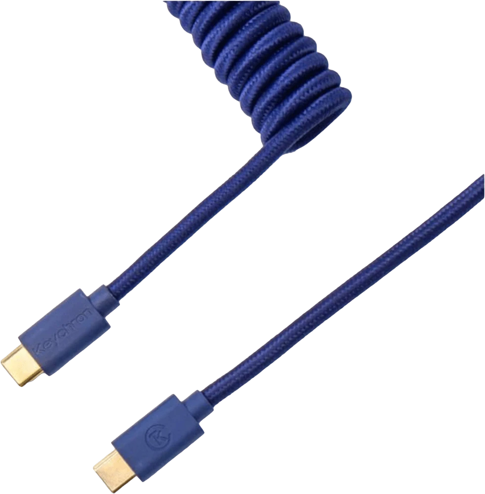 Кабель Type-A/Type-C Keychron Coiled Cable Blue головне