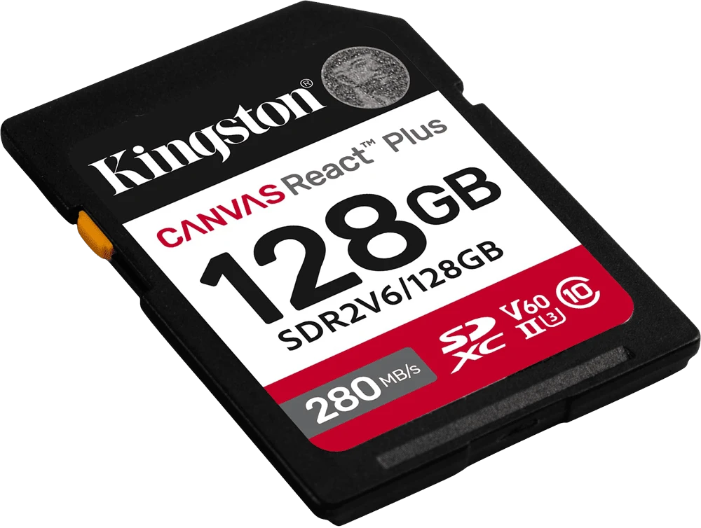 Карта пам'яті 128GB SDXC Canvas React Plus SDXC UH S-II 280R/100W U3 V60 SDR2V6/128GB боковий вид
