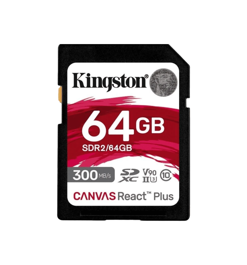 Карта пам'яті Kingston 64 GB SDXC Class 10 UHS-II U3 Canvas React Plus (SDR2/64GB) головне фото