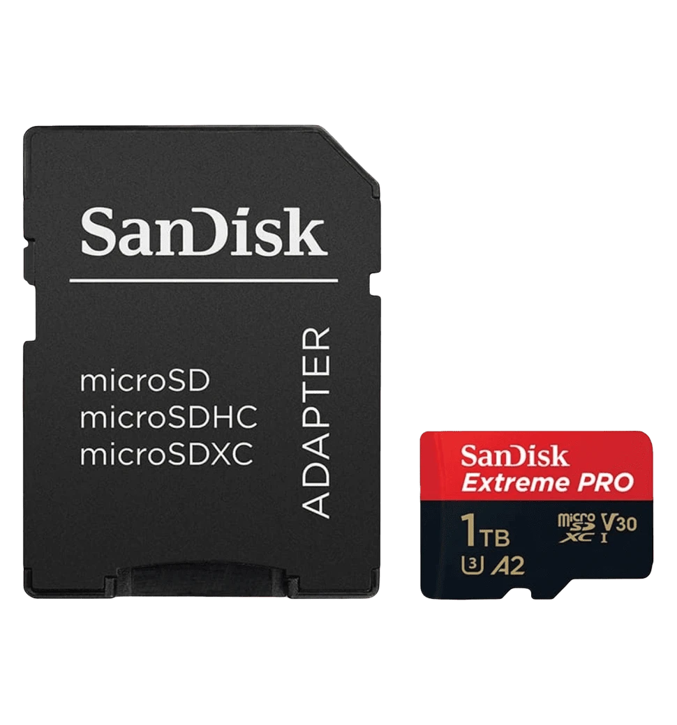 Карта пам'яті SanDisk Extreme Pro microSDXC 1TB UHS-I U3 + SD адаптер (SDSQXCD-1T00-GN6MA) вид накопиччувача