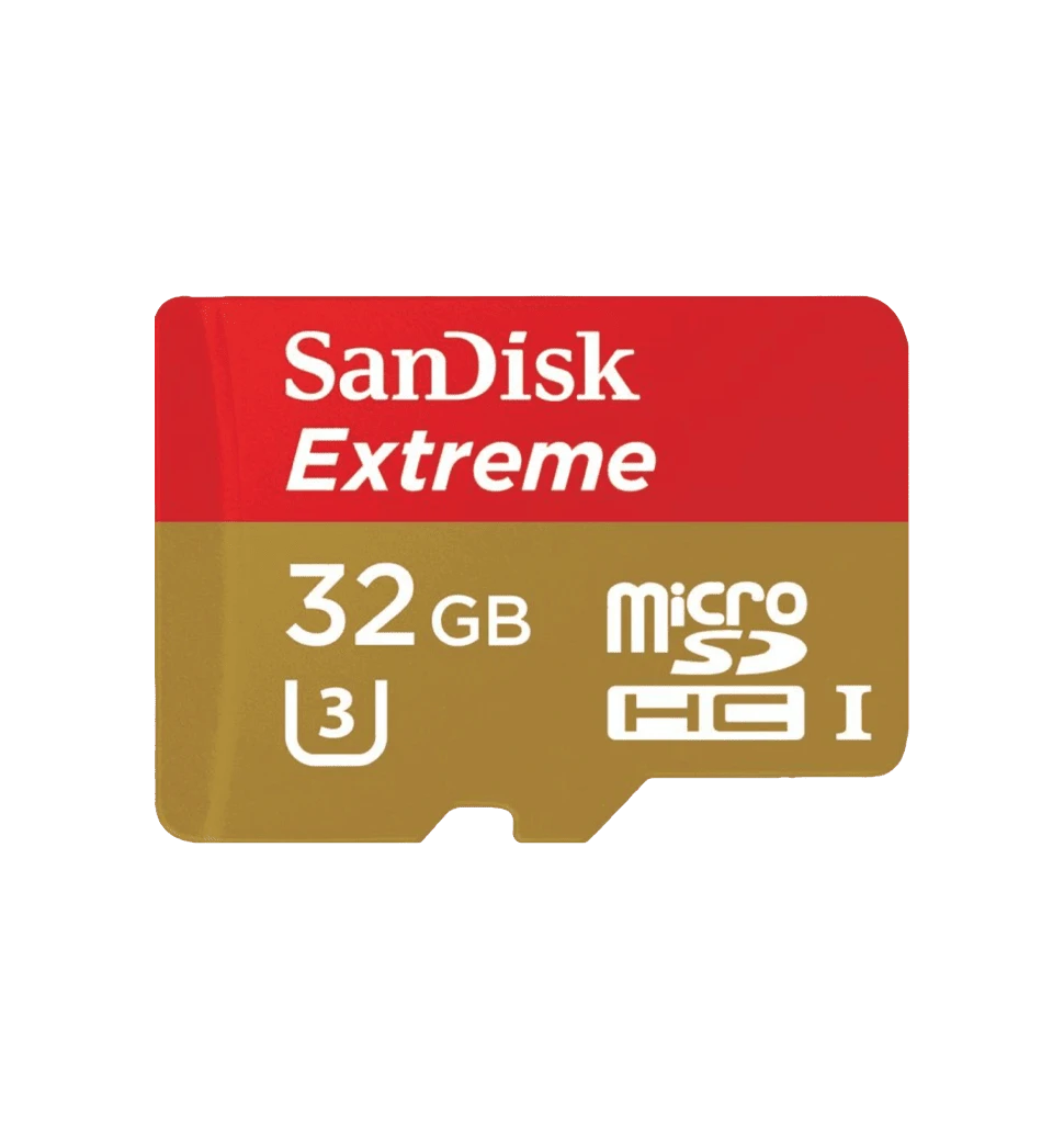 Карта пам'яті Sandisk microSDHC 32GB Extreme Action A1 Class 10 V30 UHS-I U3 (SDSQXAF-032G-GN6AA) головне фото