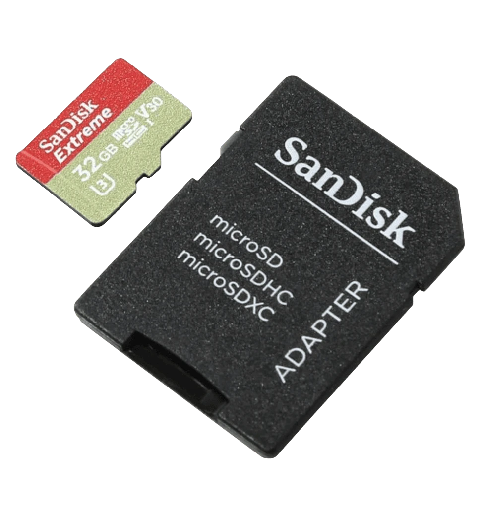 Карта пам'яті Sandisk microSDHC 32GB Extreme Action A1 Class 10 V30 UHS-I U3 (SDSQXAF-032G-GN6AA) вид накопичувача