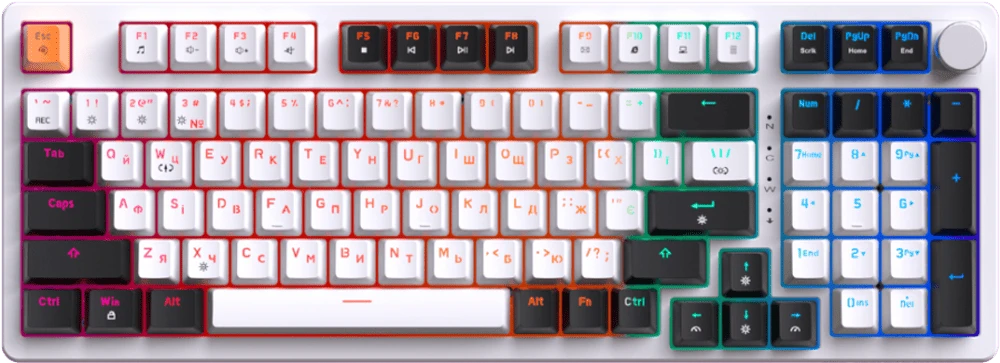 Клавіатура ігровая GamePro MK170W Hot-Swap RGB White головне фото