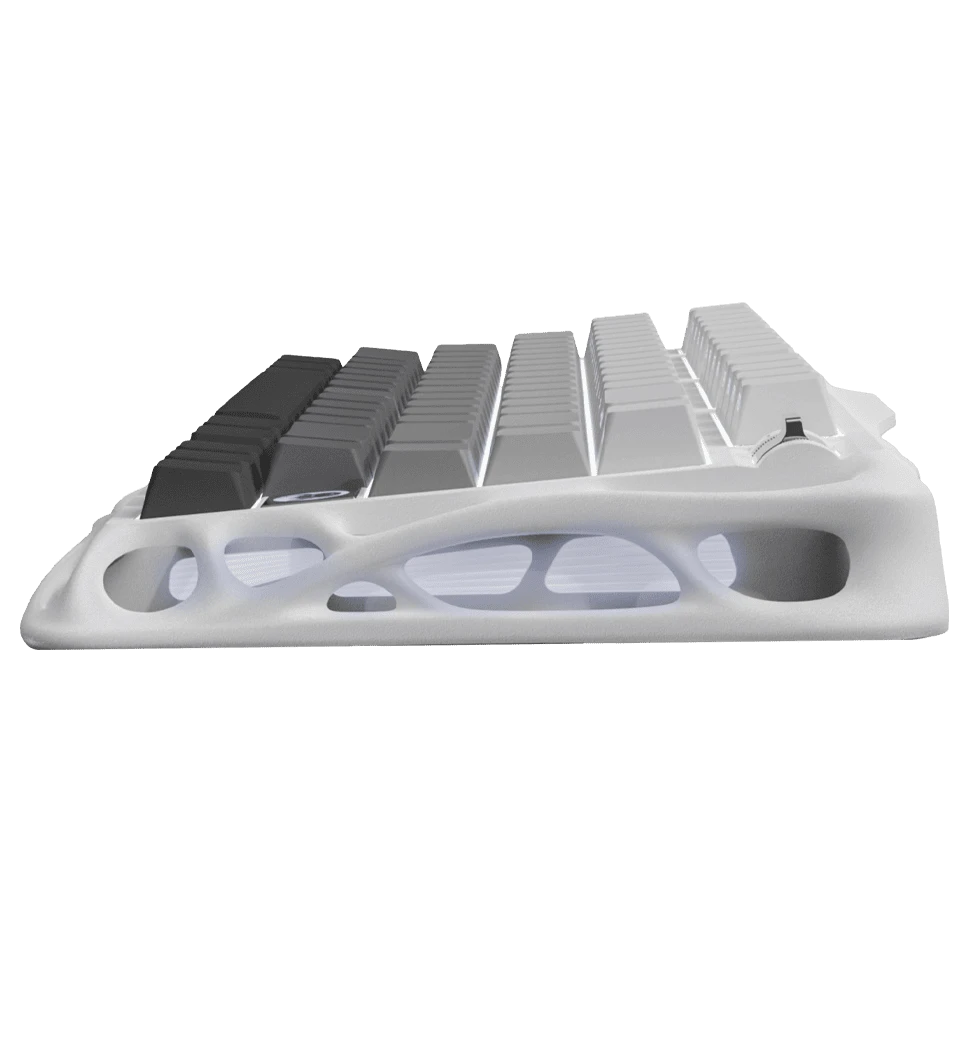 Клавіатура механічна GravaStar Mercury K1 80keys, GravaStar x Kailh Cheery Pink, EN/UKR, BT/WL/USB, білий 2