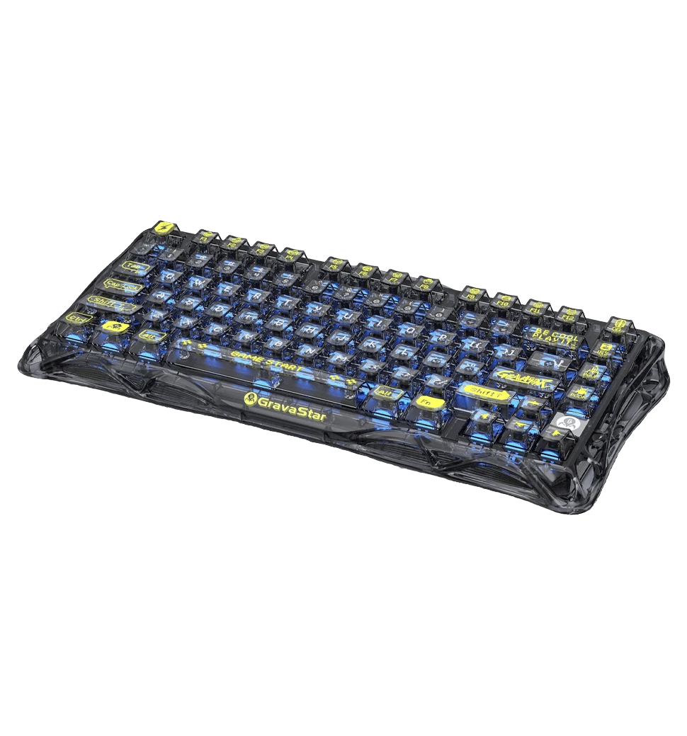 Клавіатура механічна GravaStar Mercury K1 Lite 80keys GravaStar x BSUN Grey Transparent Black 3
