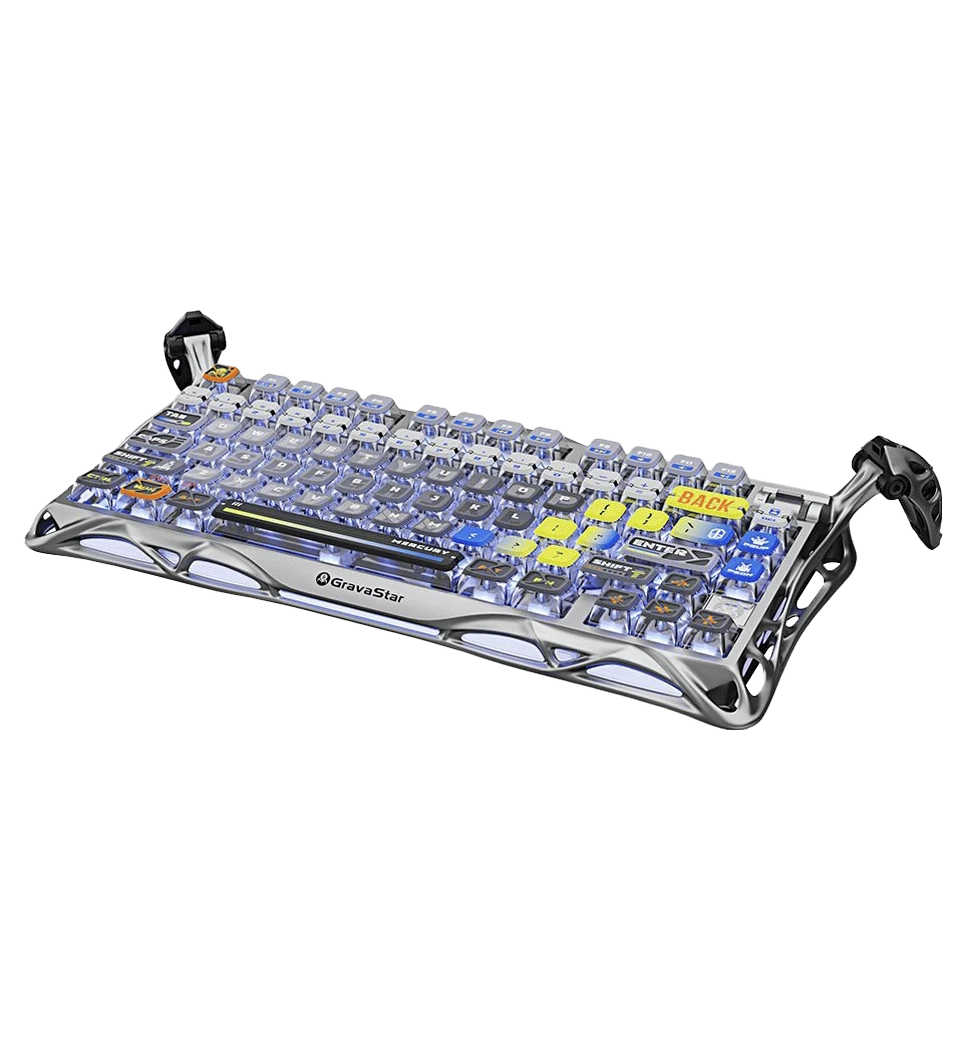 Клавиатура механическая GravaStar Mercury K1 Pro 80keys x Kailh Speedy Mint Interstellar Silver 3