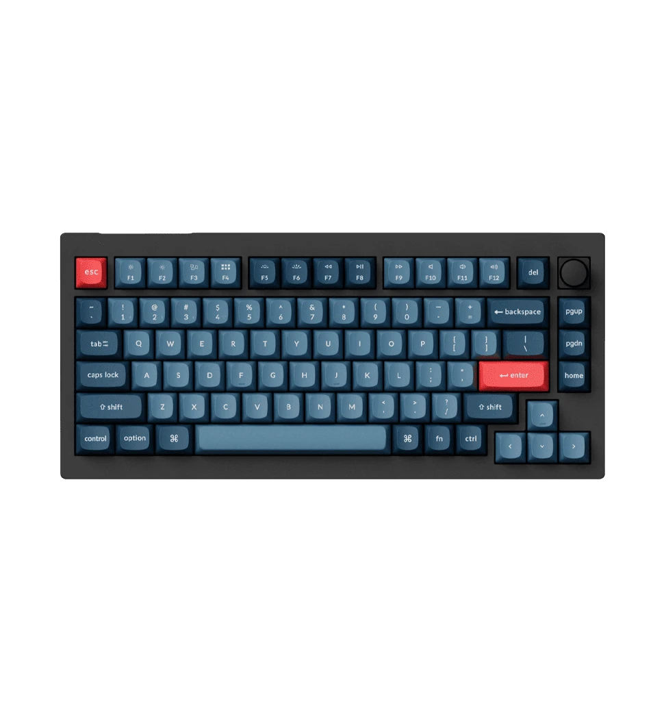 Клавіатура механічна Keychron V1 Max 84Key, Gateron Jupiter Red, WL/BT/USB-A, QMK, Hot-swap, Knob, E головне
