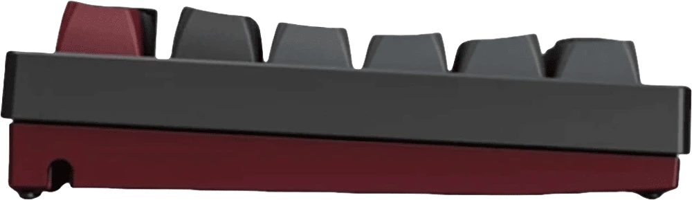 Клавіатура Montech MKey TKL Darkness (MK87DR) вид під кутом клавіш крупний план