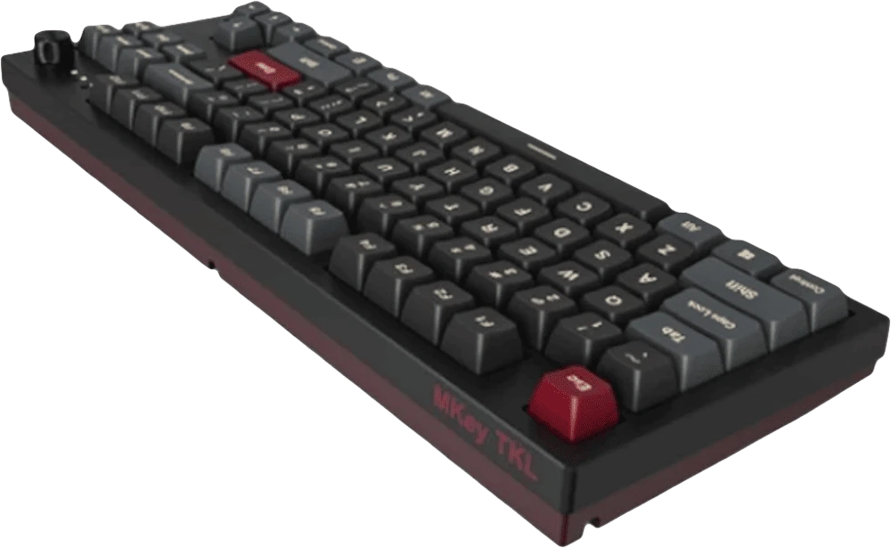 Клавіатура Montech MKey TKL Darkness (MK87DR) вид під лівим кутом