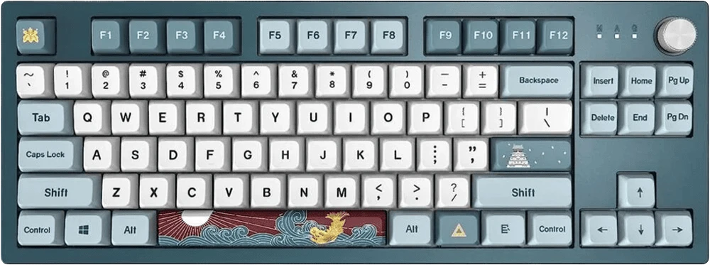Клавіатура Montech MKey TKL Freedom (MK87FR) повний вид клавіатури зі стікерами