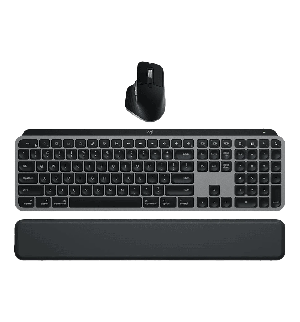 Комплект LOGITECH MX Keys S Combo for Mac - Space Grey (920-012845) — вид зверху