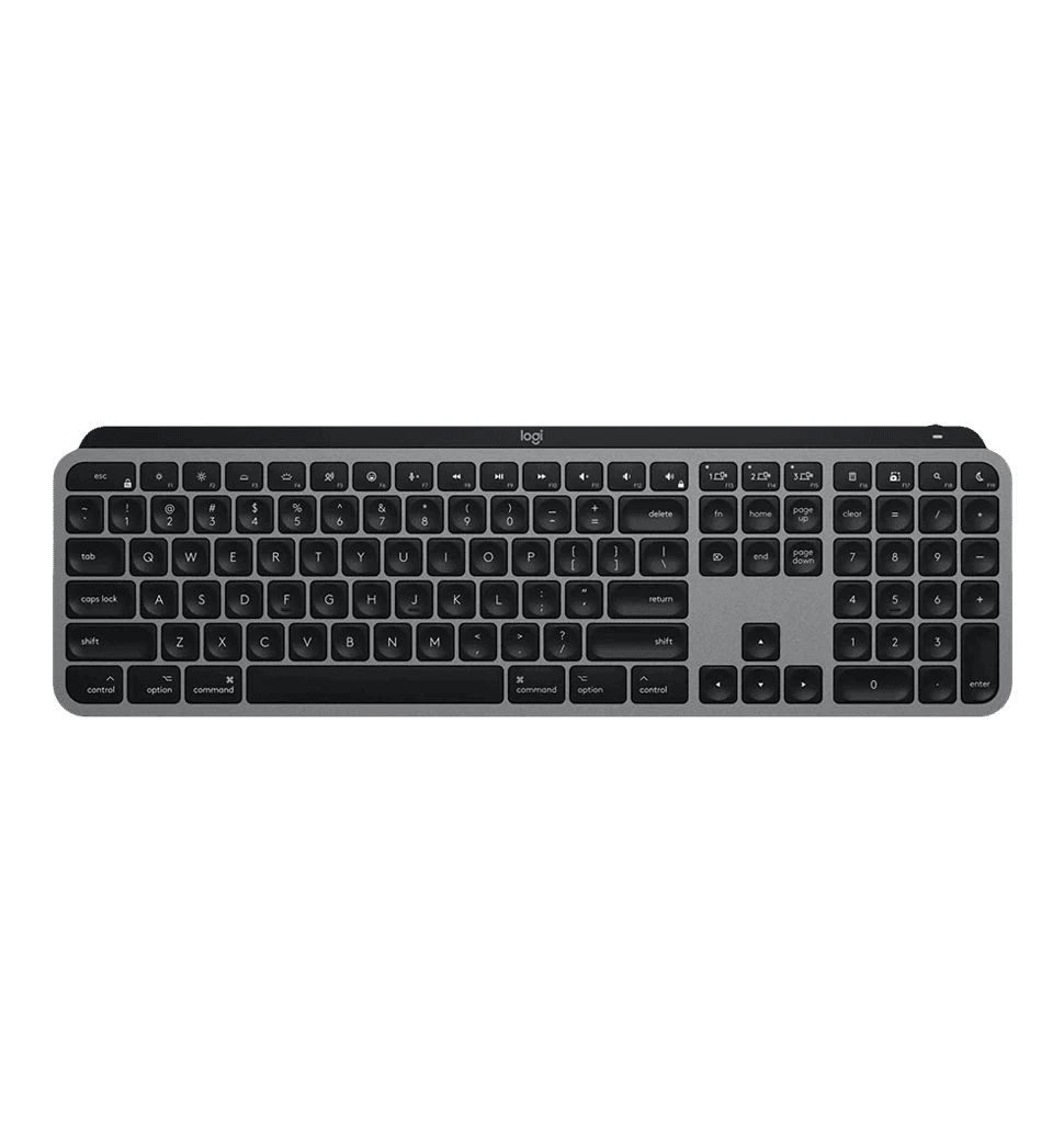 Комплект LOGITECH MX Keys S Combo for Mac - Space Grey (920-012845) — клавіатура крупним планом