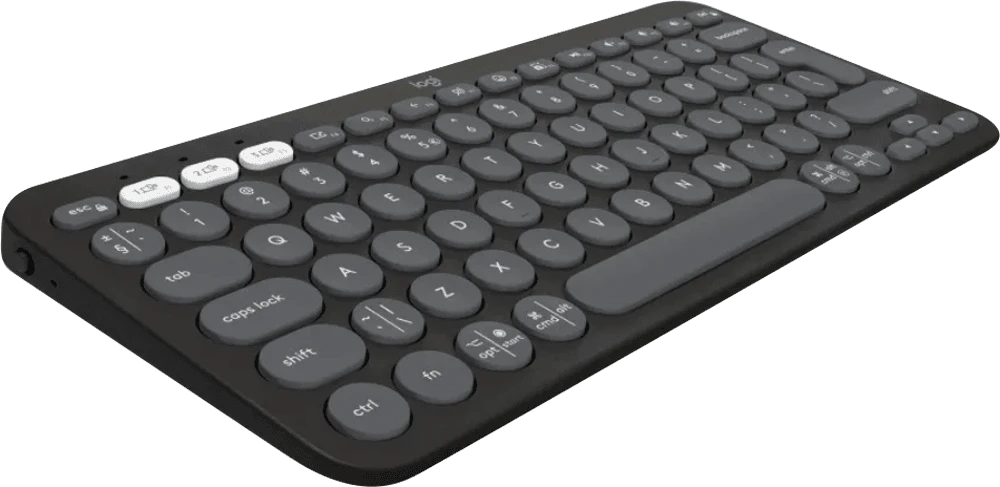 Комплект LOGITECH Pebble Keys 2 K380s - Tonal Graphite боковий