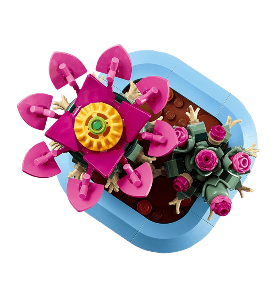 Конструктор LEGO Botanicals Цвітіння кактуса вид зверху