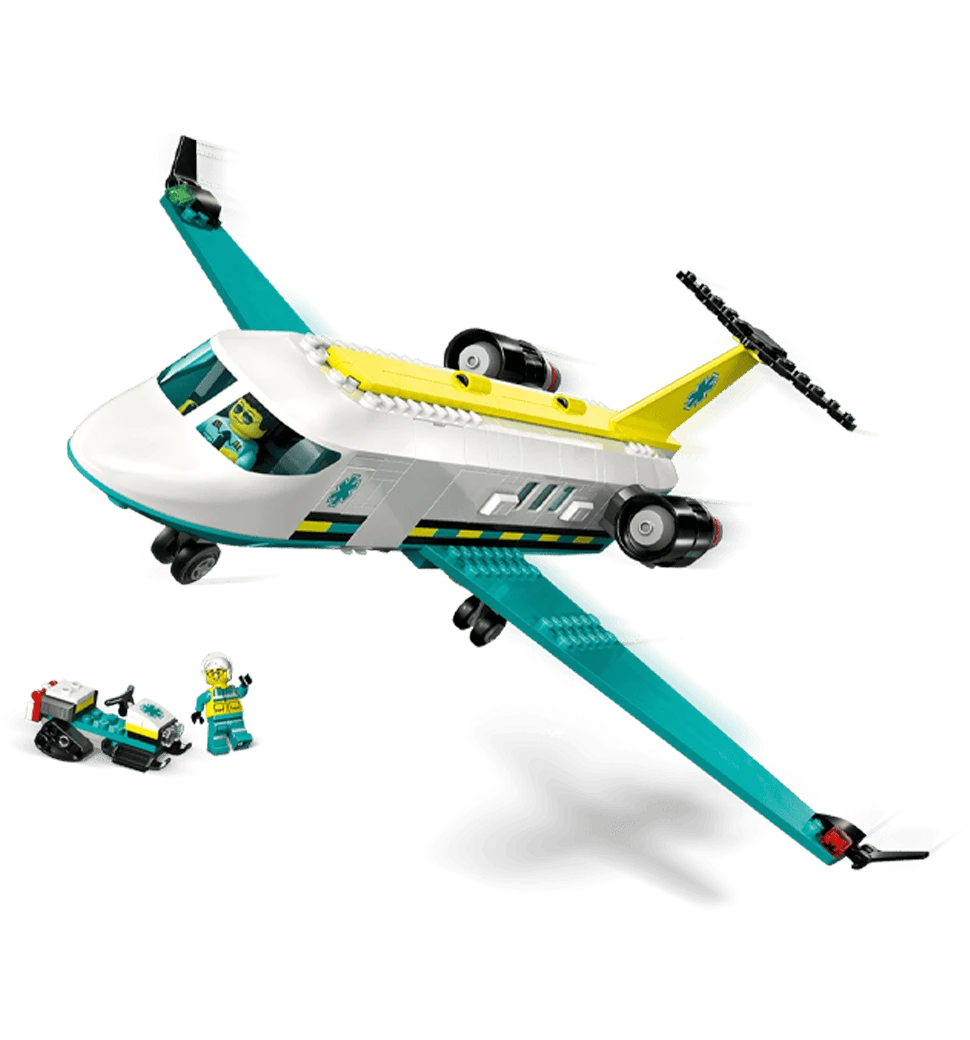 Конструктор LEGO City Літак швидкої медичної допомоги боковий вид