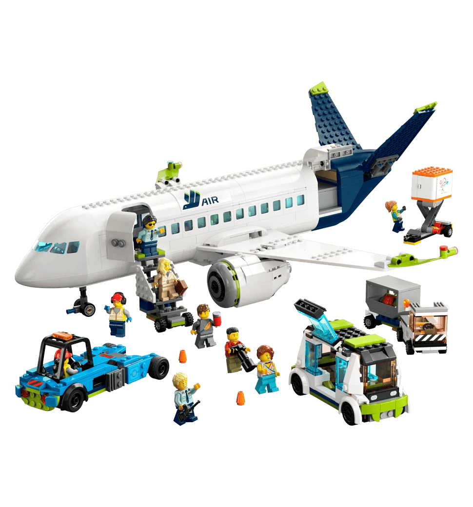 Конструктор LEGO City Пасажирський літак передній вид