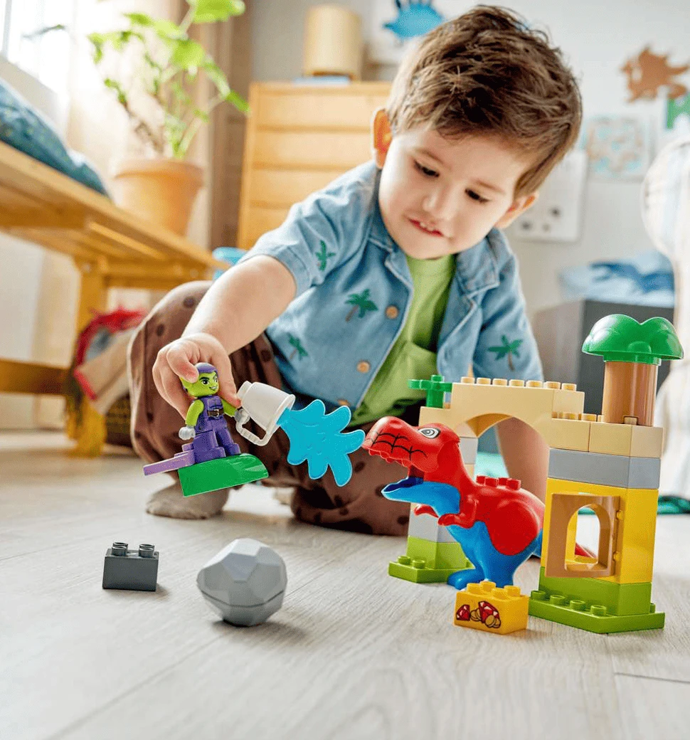 Конструктор LEGO DUPLO Disney Динозавр Spidey-Rex проти Зеленого Гобліна демонстрація