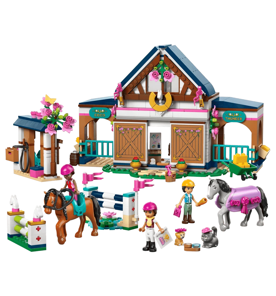 Конструктор LEGO Friends Кінна стайня і академія верхової їзди передній вид