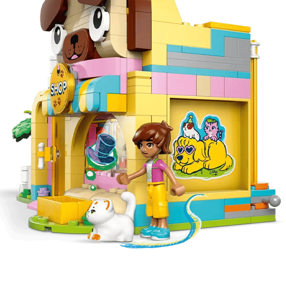 Конструктор LEGO Friends Магазин аксесуарів для домашніх улюбленців боковий вид