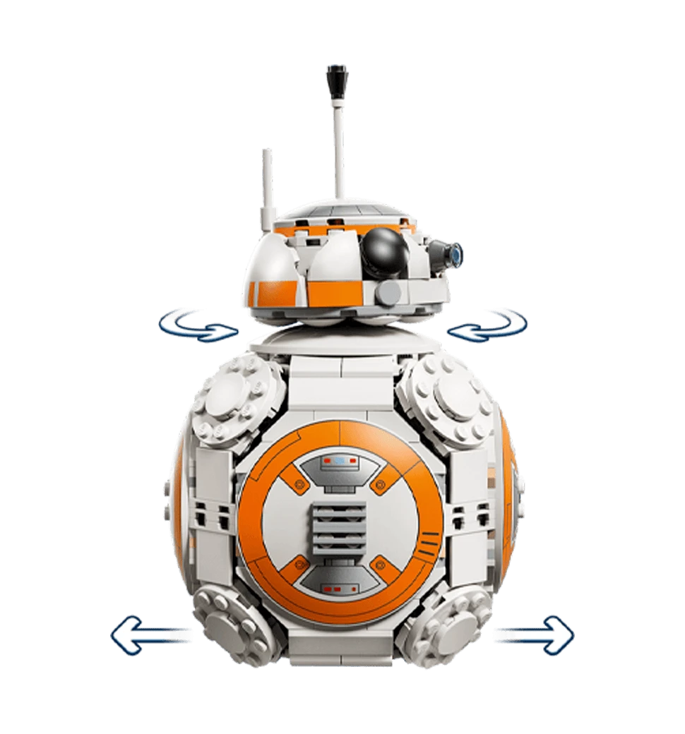 Конструктор LEGO Star Wars Дроїд-астромеханік BB-8 боковий вид