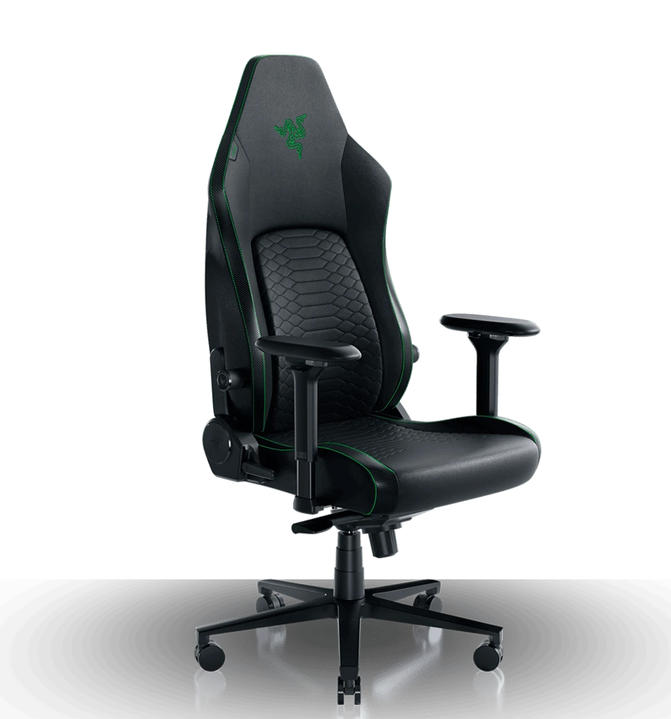 Крісло для геймерів RAZER Iskur V2, Green (RZ38-04900100-R3G1) вид зпереду