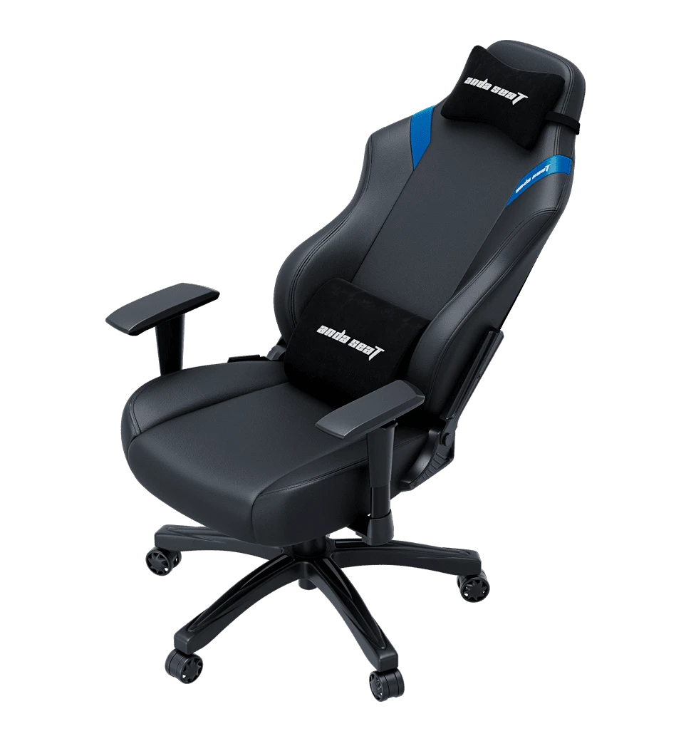 Крісло ігрове Anda Seat Luna Black/Blue Size L вид зверху
